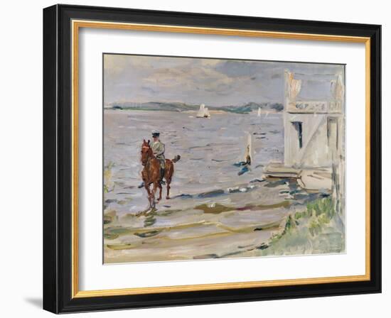 Bathhouse on the River Havel, 1912 (Oil on Canvas)-Max Slevogt-Framed Giclee Print