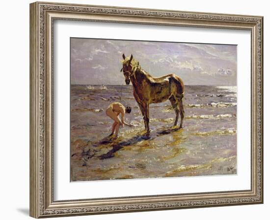 Bathing a Horse, 1905-Valentin Aleksandrovich Serov-Framed Giclee Print