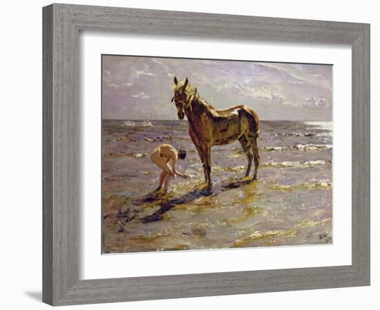Bathing a Horse, 1905-Valentin Aleksandrovich Serov-Framed Giclee Print