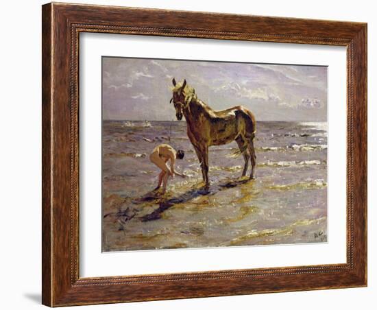 Bathing a Horse, 1905-Valentin Aleksandrovich Serov-Framed Giclee Print