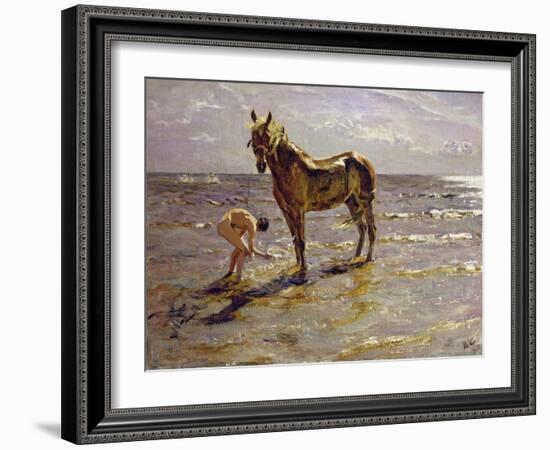 Bathing a Horse, 1905-Valentin Aleksandrovich Serov-Framed Giclee Print