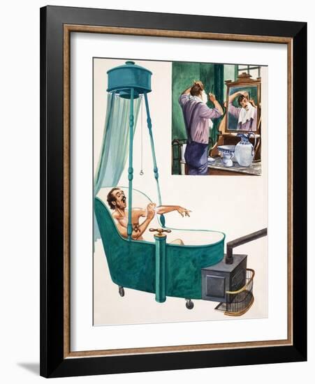 Bathing and Shaving-Peter Jackson-Framed Giclee Print