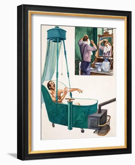 Bathing and Shaving-Peter Jackson-Framed Giclee Print