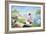 Bathing at Asnieres-Georges Seurat-Framed Art Print