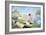 Bathing at Asnieres-Georges Seurat-Framed Art Print