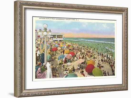 Bathing Beach, Asbury Park-null-Framed Art Print