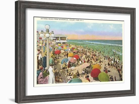 Bathing Beach, Asbury Park-null-Framed Art Print