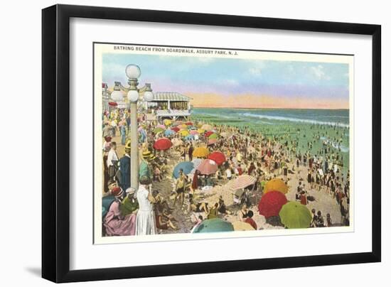 Bathing Beach, Asbury Park-null-Framed Art Print