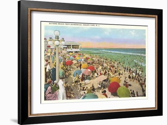 Bathing Beach, Asbury Park-null-Framed Art Print