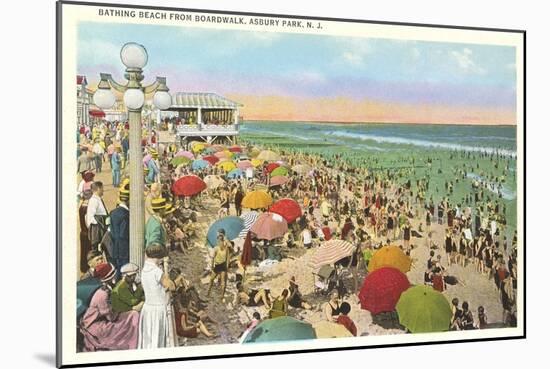 Bathing Beach, Asbury Park-null-Mounted Art Print