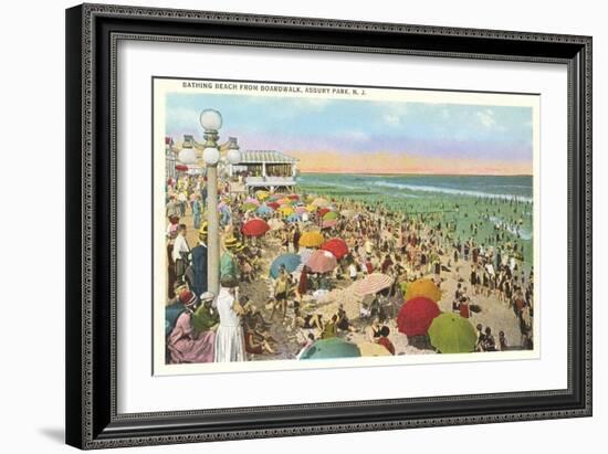 Bathing Beach, Asbury Park--Framed Art Print