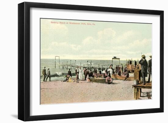 Bathing Beach, Erie-null-Framed Art Print
