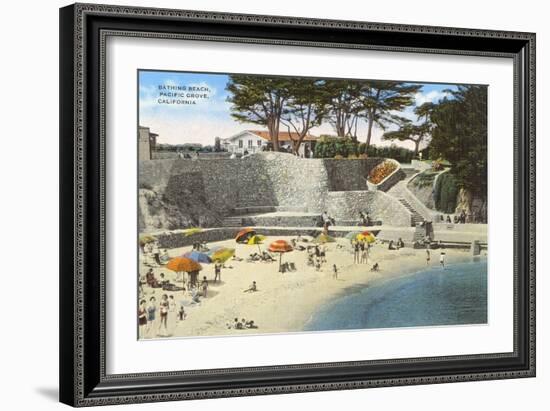 Bathing Beach, Pacific Grove-null-Framed Art Print