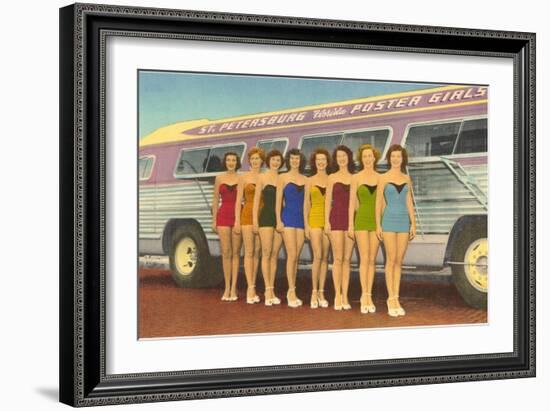 Bathing Beauties by Bus, St. Petersburg, Florida-null-Framed Art Print
