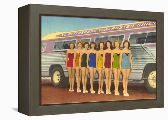 Bathing Beauties by Bus, St. Petersburg, Florida-null-Framed Stretched Canvas