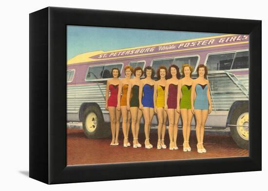 Bathing Beauties by Bus, St. Petersburg, Florida-null-Framed Stretched Canvas