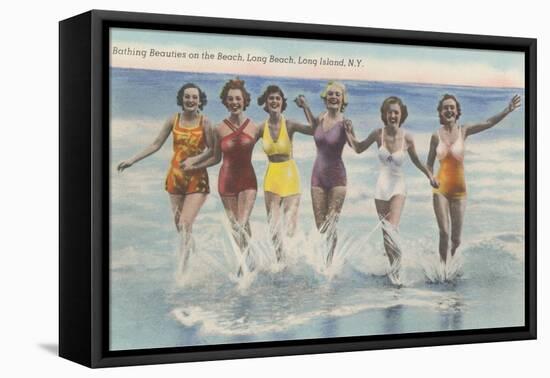 Bathing Beauties, Long Island, New York-null-Framed Stretched Canvas