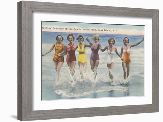 Bathing Beauties, North Fork, Long Island, New York-null-Framed Art Print