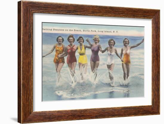 Bathing Beauties, North Fork, Long Island, New York-null-Framed Art Print