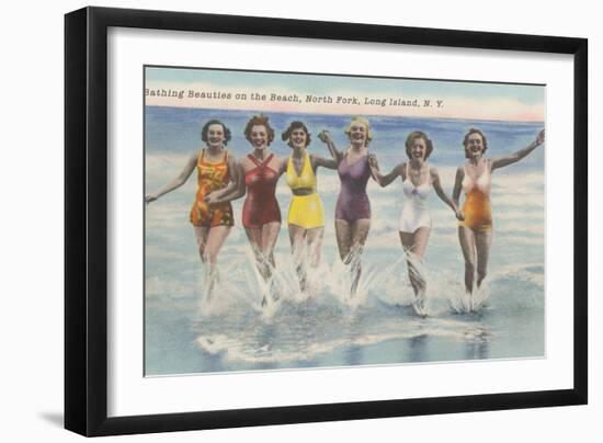 Bathing Beauties, North Fork, Long Island, New York-null-Framed Art Print