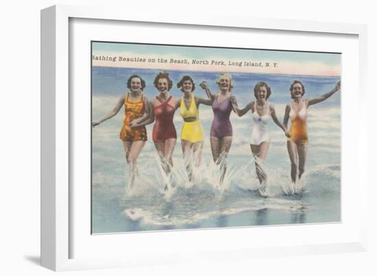 Bathing Beauties, North Fork, Long Island, New York-null-Framed Art Print