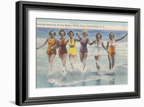 Bathing Beauties, North Fork, Long Island, New York-null-Framed Art Print