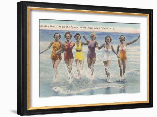 Bathing Beauties, North Fork, Long Island, New York-null-Framed Art Print