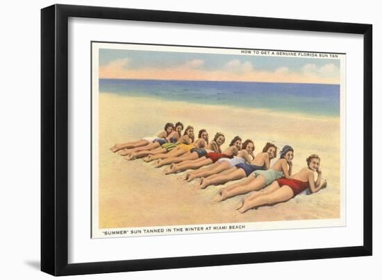 Bathing Beauties on Miami Beach, Florida-null-Framed Art Print