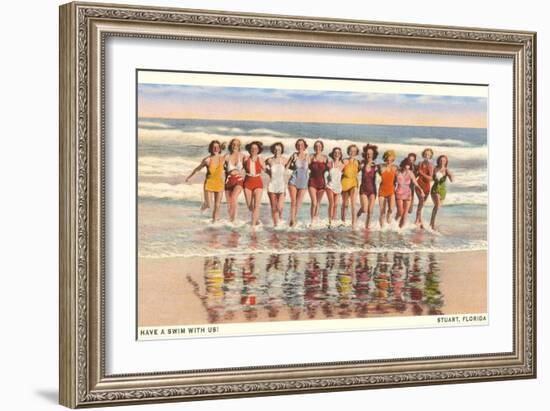 Bathing Beauties, Stuart, Florida-null-Framed Art Print