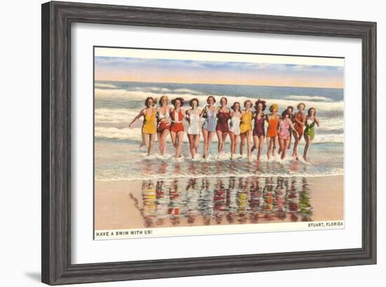 Bathing Beauties, Stuart, Florida-null-Framed Art Print