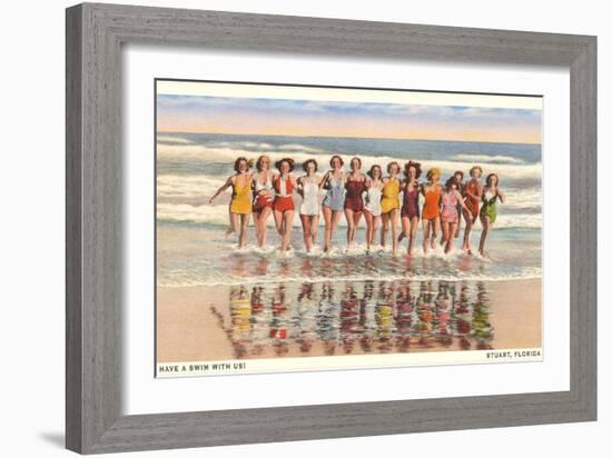 Bathing Beauties, Stuart, Florida-null-Framed Art Print