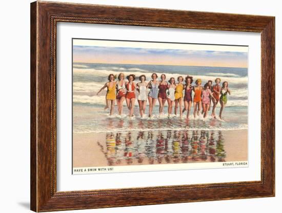 Bathing Beauties, Stuart, Florida-null-Framed Art Print