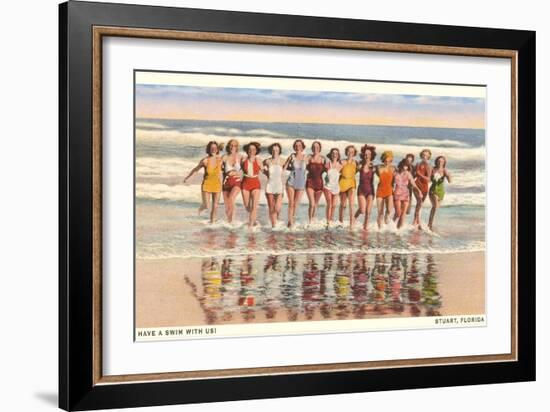 Bathing Beauties, Stuart, Florida-null-Framed Art Print