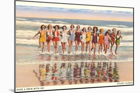 Bathing Beauties, Stuart, Florida-null-Mounted Art Print