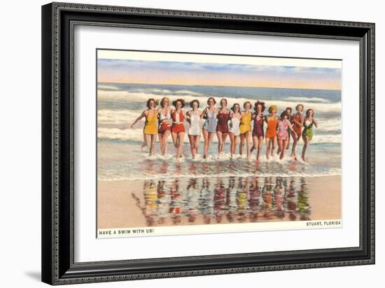 Bathing Beauties, Stuart, Florida-null-Framed Art Print