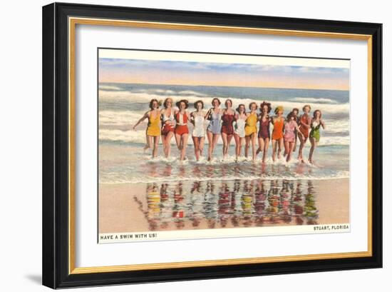 Bathing Beauties, Stuart, Florida-null-Framed Art Print