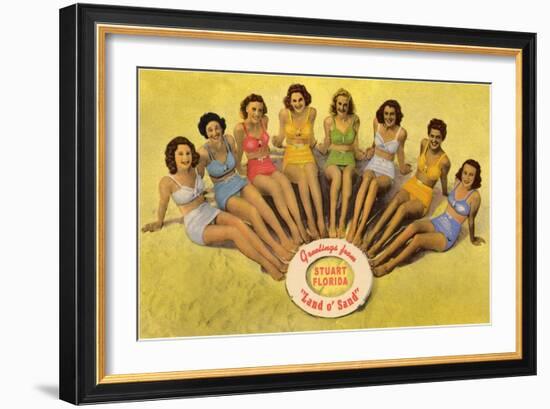 Bathing Beauties, Stuart, Florida-null-Framed Art Print