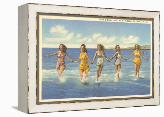 Bathing Beauties, Wrightsville Beach, North Carolina-null-Framed Stretched Canvas