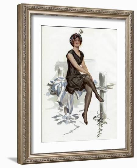 Bathing Beauty American-Harrison Fisher-Framed Art Print