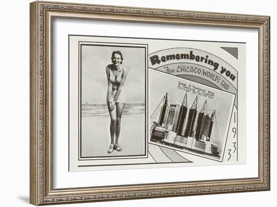 Bathing Beauty, Chicago World's Fair-null-Framed Art Print