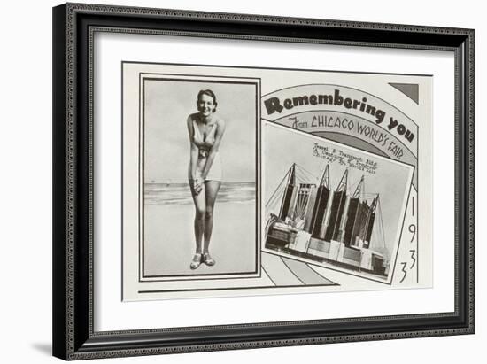 Bathing Beauty, Chicago World's Fair-null-Framed Art Print