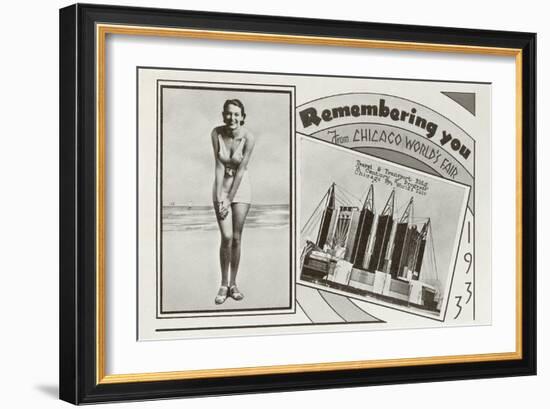 Bathing Beauty, Chicago World's Fair-null-Framed Art Print