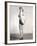 Bathing Beauty Holding Heart-Shaped Sign-null-Framed Photo