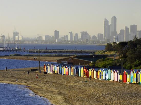 Bathing Boxes Middle Brighton Beach Melbourne Victoria Australia Photographic Print David Wall Art Com