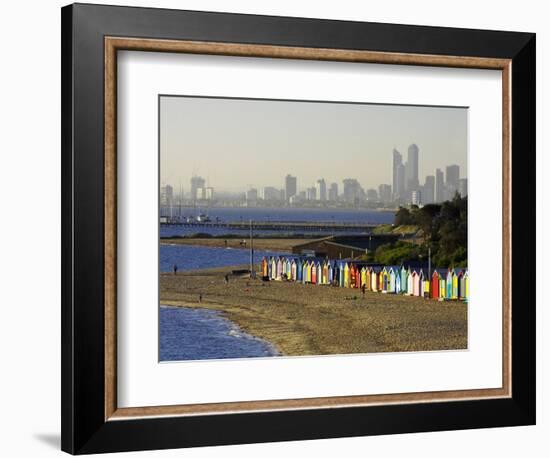 Bathing Boxes, Middle Brighton Beach, Melbourne, Victoria, Australia-David Wall-Framed Photographic Print