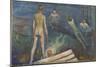 Bathing Boys (Oil on Canvas)-Edvard Munch-Mounted Giclee Print