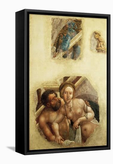 Bathing Couple-Albrecht Altdorfer-Framed Premier Image Canvas