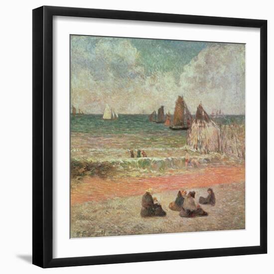 Bathing, Dieppe, 1885-Paul Gauguin-Framed Giclee Print