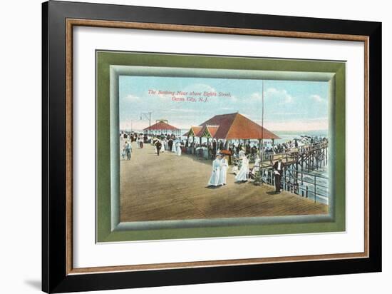 Bathing House, Ocean City, New Jersey-null-Framed Art Print