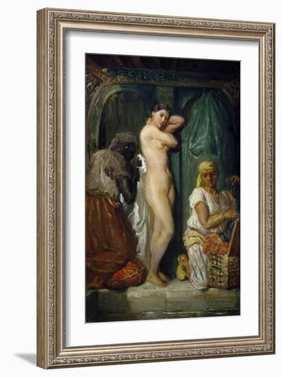 Bathing in Seraglio, 1849-Theodore Chasseriau-Framed Giclee Print